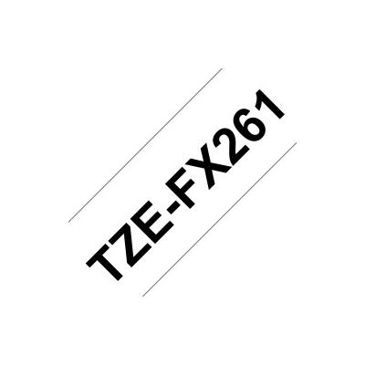Brother TZE-FX261 Etiketten erstellendes Band Schwarz auf weiss