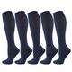 Pairs Womens Navy Blue Compression Socks Over Knee High Stockings Suitable For Running Cycling