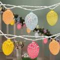 m Led Easter Egg String Lights Cracked Egg Colored Egg Shaped Battery Operated For Easter Decoration Window Display Creative Ornament