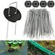 pcs Garden Pegs UShaped Ground PegsHeavy Duty Metal Pins Spikes Ground Staple With pcs Buffer Washers For Securing Control Membrane Landscape Fabric