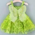 Baby Girls Adorable d Butterfly Mesh Green Halter Dress For Summer