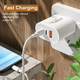 W USB C Wall Charger Dual Port PDQC Power Adapter Power Up To Devices Simultaneously Fast Plug Charging Block Compatible With All Major Brands And F