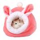 pc Small Pet Mini House Bed Warmer Nest For Winter Hamster Hedgehog Bear Print