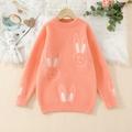 Big Girls Rabbit Pattern Sweater