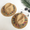 Womens Beach Hat With Tassel ParentChild Straw Hat For Sun Protection Korean Version Gift Idea