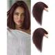 Synthetic Hair Extension Topper Womens Brown Corn Silk Hairpieces For Thinning Hair Volume Boosting