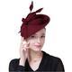 Vintage Womens Dress Fascinator Wool Pillbox Hat Formal Wedding Tilt Hat