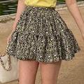 WomenS Full Print Skorts With Safety Shorts Mini Skirt