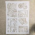 pc Vintage Label Drawing Template Plastic Sheet A Size White
