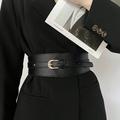 pc Womens Elastic Wide Waist Belt Fashionable Accessory For Dress Or Coat Simple And Versatile Pu Leather Waistband