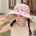 pc SpringSummer Childrens Wide Brim Sun Protection Bucket Hat With Letter Design Sweet And Cute A MustHave For Outdoor Activities Suitable For Daily W