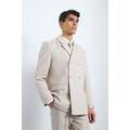 Mens Beige Double Breasted Blazer, Beige