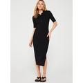 BOSS Black Formica Bb Logo Knitted Midi Dress - Black, Black, Size S = Uk 8, Women