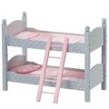Olivia's Little World 18" Doll Wooden Convertible Bunk Bed, Grey