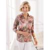 Poloshirt CLASSIC BASICS "Poloshirt", Damen, Gr. 48, rosa (ecru, flamingo, bedruckt), 100% Baumwolle, gemustert, animal-print, geblümt, 3/4-Ärmel, Shirts