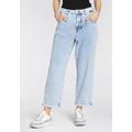 Boyfriend-Jeans HERRLICHER "Brooke Light Denim" Gr. 33, N-Gr, blau (paradiso) Damen Jeans Boyfriend