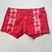 American Eagle Outfitters Shorts | American Eagle Outfitters Womens Mini Shorts Red White Tie Dye Stretch Frayed 2 | Color: Red/White | Size: 2