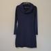 Athleta Dresses | Athleta Cowl Neck Ribbed Dress, Size Medium | Color: Blue | Size: M