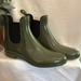 J. Crew Shoes | J. Crew | Olive Green | Chelsea | Women’s | 10 | Rubber | Rain Boots | Color: Black/Green | Size: 10