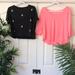 Pink Victoria's Secret Tops | Bundle 2 Medium Vs Pink Crop Tops | Color: Black/Pink | Size: M