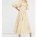 Free People Dresses | Free People-Dahlia Embroidered Maxi Dress | Color: White/Yellow | Size: M