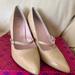 Kate Spade Shoes | Kate Spade Patent Leather Nilda Pointy-Toe Pump Mary Jane Heels 7 | Color: Cream | Size: 7