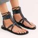 Free People Shoes | Free People Vacation Day Wrap Sandal | Color: Black | Size: 38