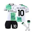 (26(145-150CM)) 2023/24 Liverpool Away Jersey #10 Mac Allister Soccer Jersey Kits