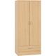 (2 Door 1 Drawer Wardrobe) Nevada Bedroom Furniture Range - Sonoma Oak Effect