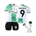 (22(130-135CM)) New 2023/24 Liverpool Away Jersey #9 Darwin Soccer Jersey Kits