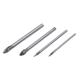 Blue Spot 20346 3/5/6/8mm Tile And Glass Drill Set - Silver (4-piece) - Ceramic - ceramic tile glass mirror 3mm 5mm 6mm 8mm drill bits set 4 piece