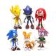 (6PCS Sonic A) Sonic the Hedgehog Action Figure Anime Kid Toy PVC