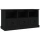 (black) vidaXL TV Cabinet TV Stand TV Unit Media Cabinet Sideboard Engineered Wood