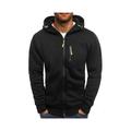 (Black, XL) Men's winter hoodie jacket sweater warm coat jacket