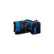 32 Inch Large Folding Wheeled Travel Sports Cargo Holdall Duffle Bag (Black & Navy)