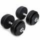 Adjustable 30KG Dumbbell Set Vinyl Gym Weight Plates Fitness