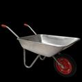 65 Litre 60kg Capacity Galvanised Samuel Alexander Metal Garden Wheelbarrow with Solid Puncture Proof Tyre