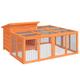 (brown) vidaXL Rabbit Hutch Rabbit Run Bunny House Wooden Animal House Solid Wood Pine