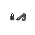 Yale Y220B/51/118/HSP Black Weatherproof Padlock And Hasp Perfect For Outdoor Use - Hardened Steel Shackle For Shed, Gate, outdoor Storage - 3 Keys -