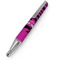Zebra Expandz Retractable Ballpoint Pen - 0.7mm - Black Ink - Black and Pink Stripe Barrel
