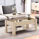 (Oak Lift Up Coffee Table) Wooden Coffee Table With Storage Lift Top Up Drawer Living Room Furniture