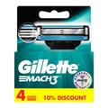 Gillette Mach3 Razor Blade Refills 4's