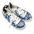 Disney Shoes | Disney Parks Minnie Mouse Lace Up Canvas Sneakers Girls Size 1 Blue Rare Nwt | Color: Blue | Size: 1g