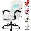 (White) ELFORDSON Massage Office Executive Chair