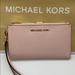 Michael Kors Bags | Michael Kors Lg Double Zip Wristlet Blossom Powder Blush Nwt | Color: Gold/Pink | Size: Large