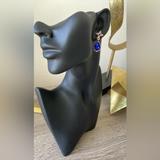 Anthropologie Jewelry | Blue Diamond Drop Earrings A209 | Color: Blue | Size: Os