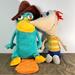 Disney Toys | Disney Store Exclusive Talking Phineas & Secret Agt Perry The Platypus Plush | Color: Blue/Yellow | Size: 15" Phineas. 20" Perry