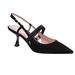 Kate Spade Shoes | Kade Spade Maritza Black Suede Mid Height Sling Back Heels | Color: Black | Size: 8.5