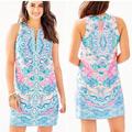 Lilly Pulitzer Dresses | Lilly Pulitzer, New, Kelby Sway This Way Hot Tamale Shift Dress, Size 16 | Color: Blue/Pink | Size: 16