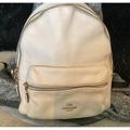 Coach Bags | Coach Pebble Leather Backpack | Color: Cream/White | Size: Os